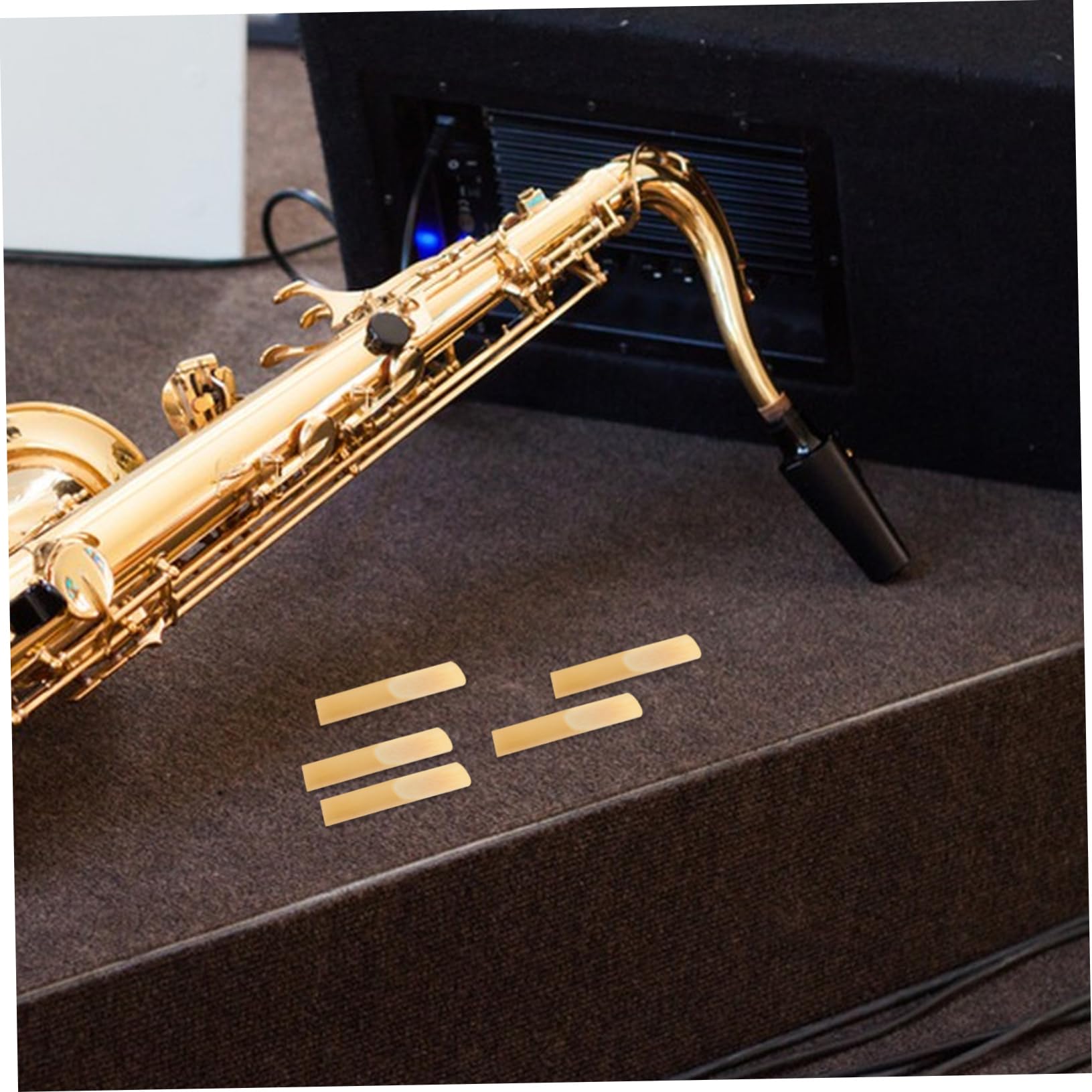 ifundom 50piezas Cañas De Saxofón Eb Para Saxofón Reemplazos Flexibles Tono Rico y Sonido Dureza