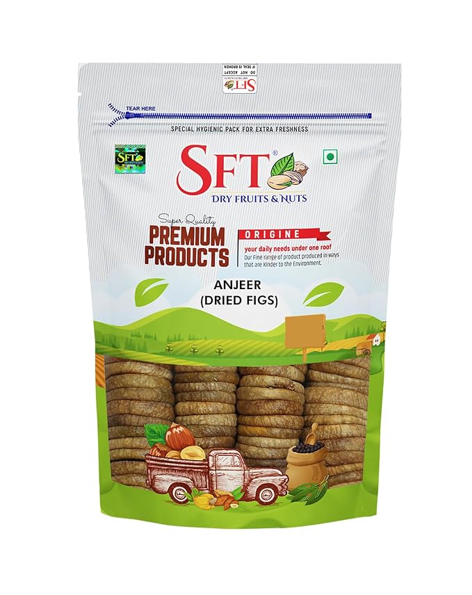 SFT Premium Anjeer (Dried Figs), 1Kg, Rich in Calcium & Fibre, Source of Iron, Naturally Low-Fat Food