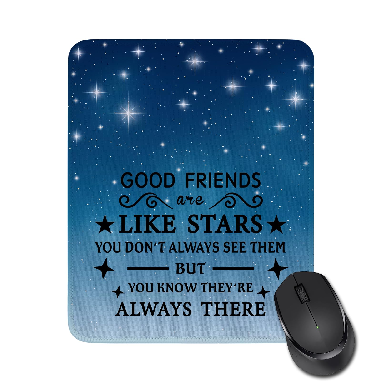 Good Friends Gift Non-Slip Rubber Base Decorative Mouse Pad for Dorm Office Home (Good Friends)