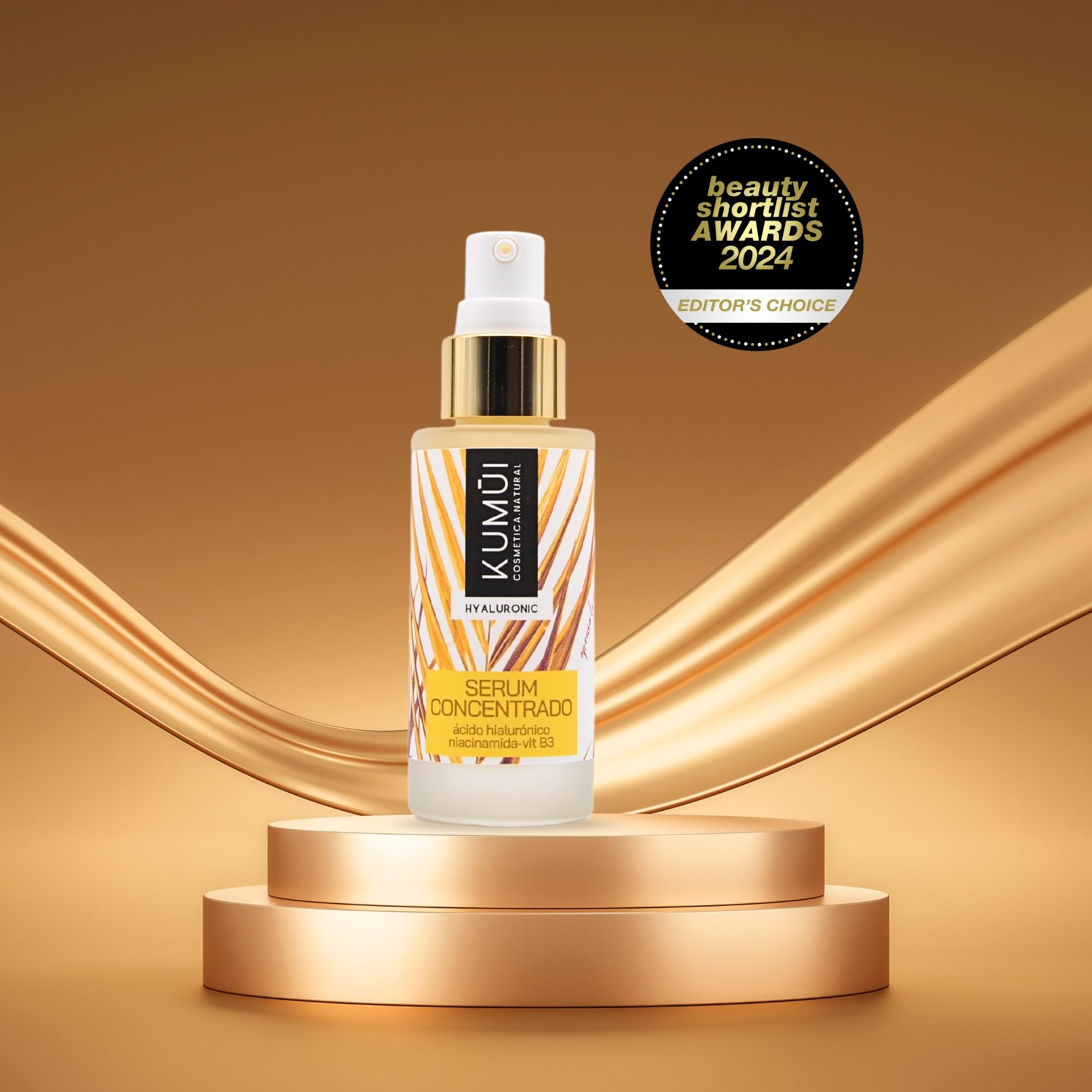 Kumui- Sérum Facial Concentrado Rellenador de Arrugas y Antimanchas- PREMIO INTERNACIONAL 2025 - Tecnología Microencapsulación, Ácido Hialurónico de varios pesos moleculares y Niacinamida B3-30 ml