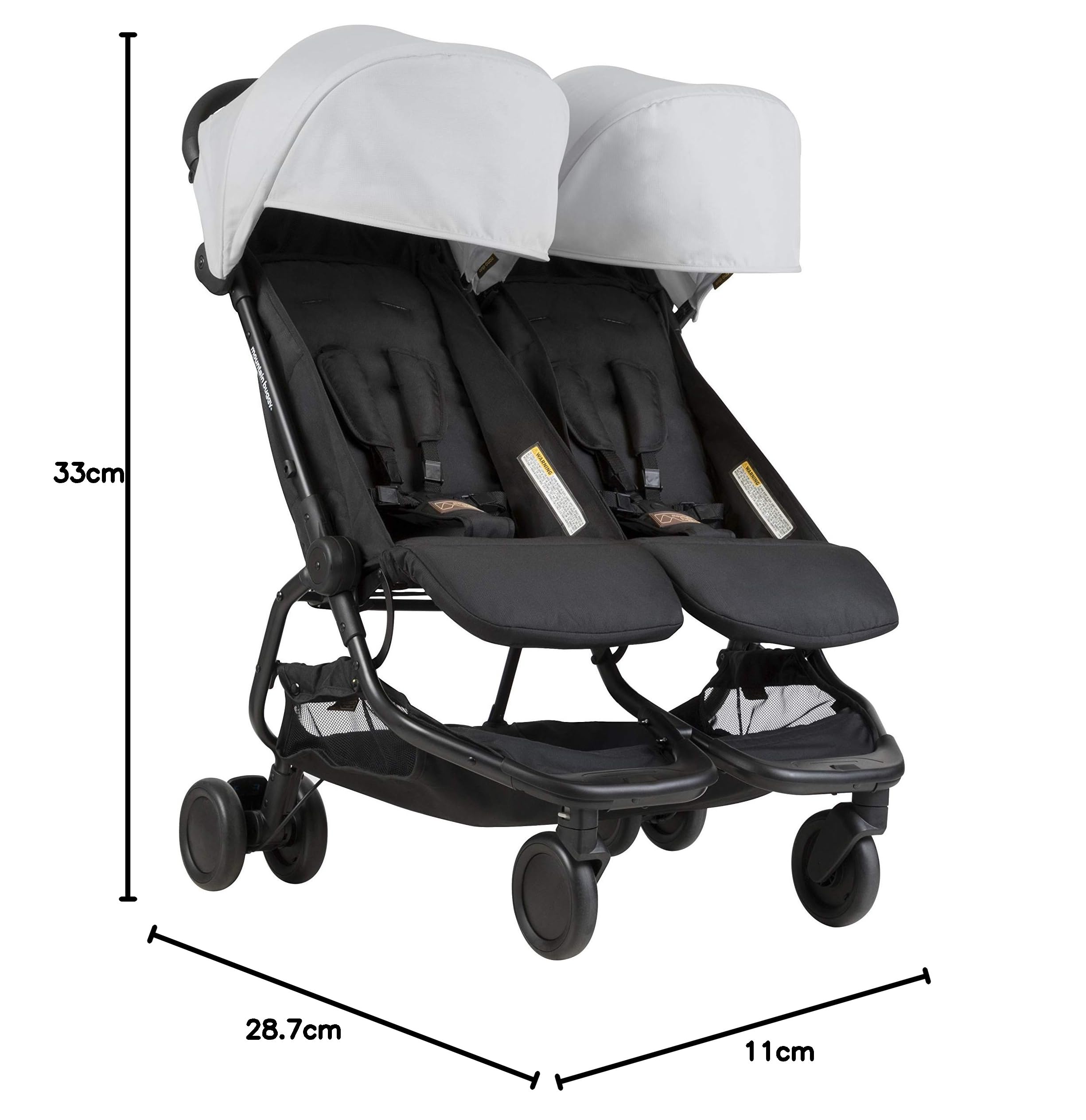 Poussette Double Mountain Buggy Nano Duo - Silver