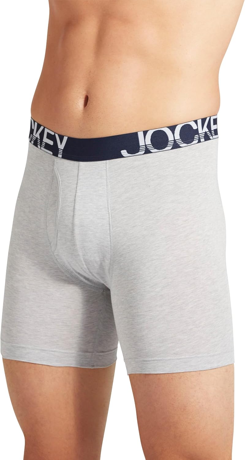 Jockey Men's Underwear ActiveStretch 7" Long Leg Boxer Brief - 3 Pack - Image 2