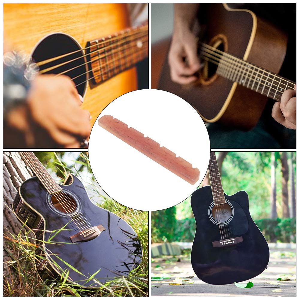 Domofa Sillet En Os à Fente Pour Guitare électrique à 6 Cordes Stratocaster Tele, 43 Mm, Fond Plat