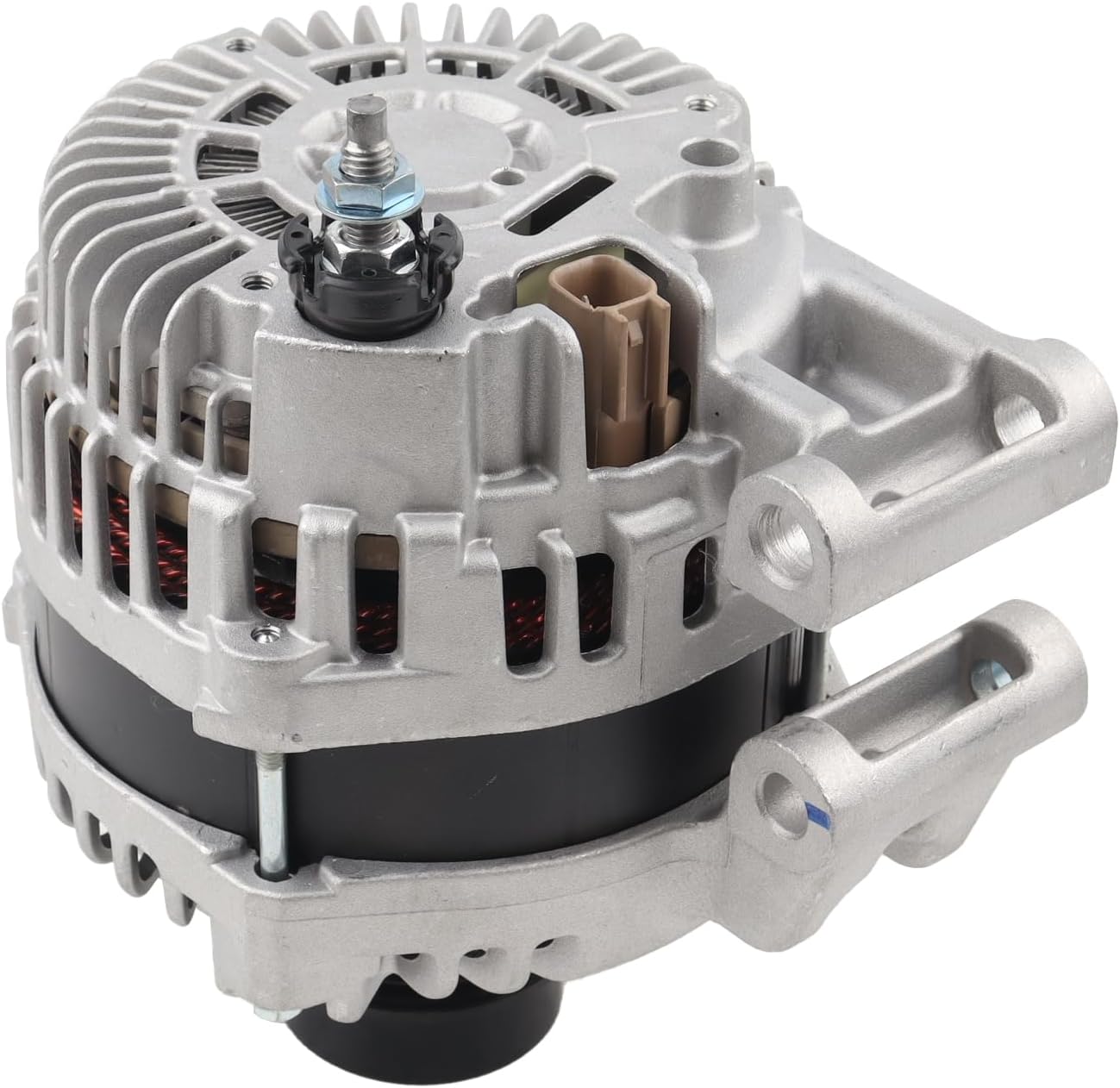 Alternator 160A 12V 6-Groove Decoupler Pulley Compatible with 2014-2019 Jeep Cherokee,Compass Renegade,Chrysler 200,Ram ProMaster City,Fiat 500X,2.4L,Replace 56029624AB 11554N