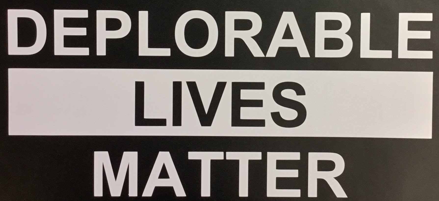 Check6C60499 (White) Deplorable Lives Matter 3.7X7.5