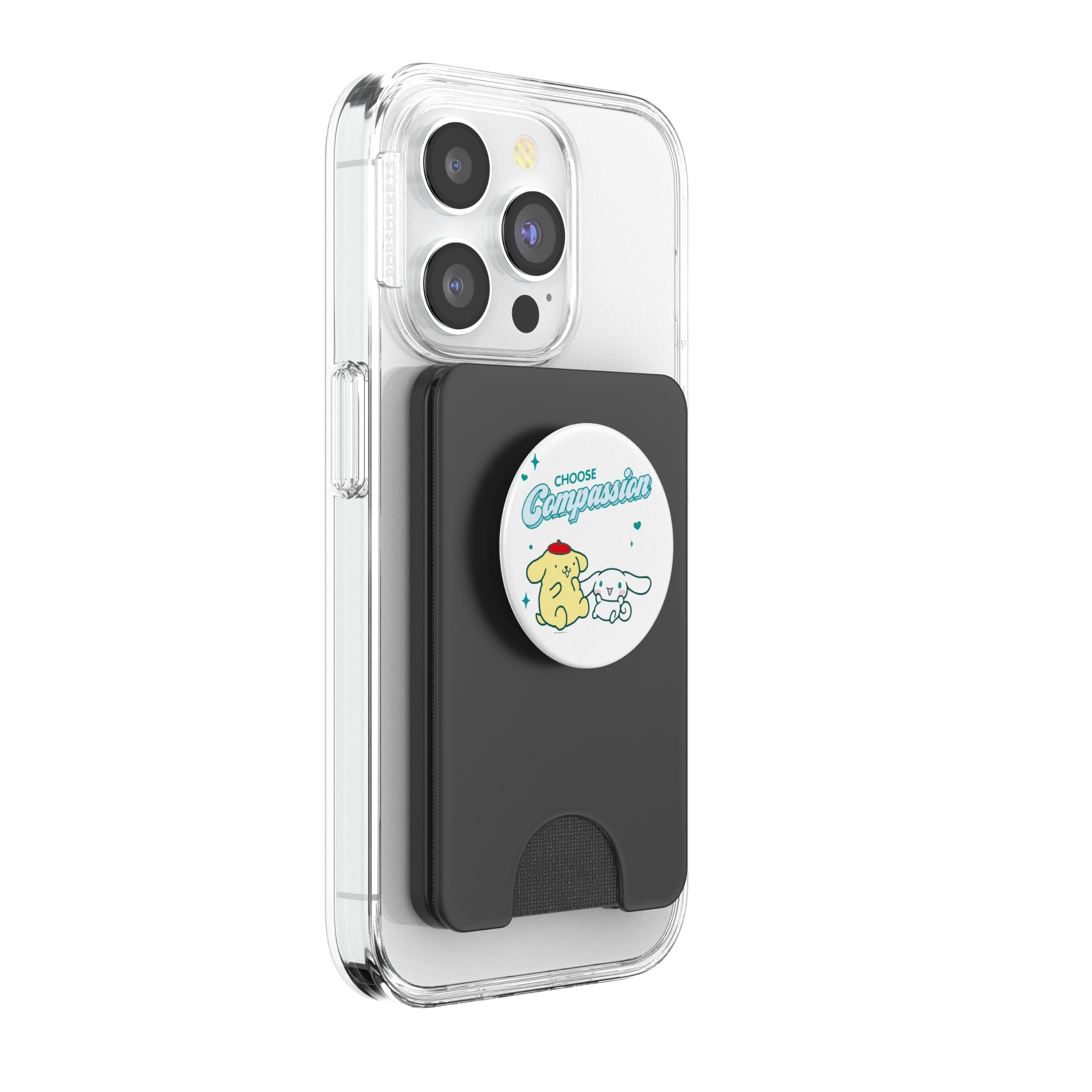 Choose Compassion - Hello Kitty and Friends PopSockets PopWallet for MagSafe, Black - Image 4