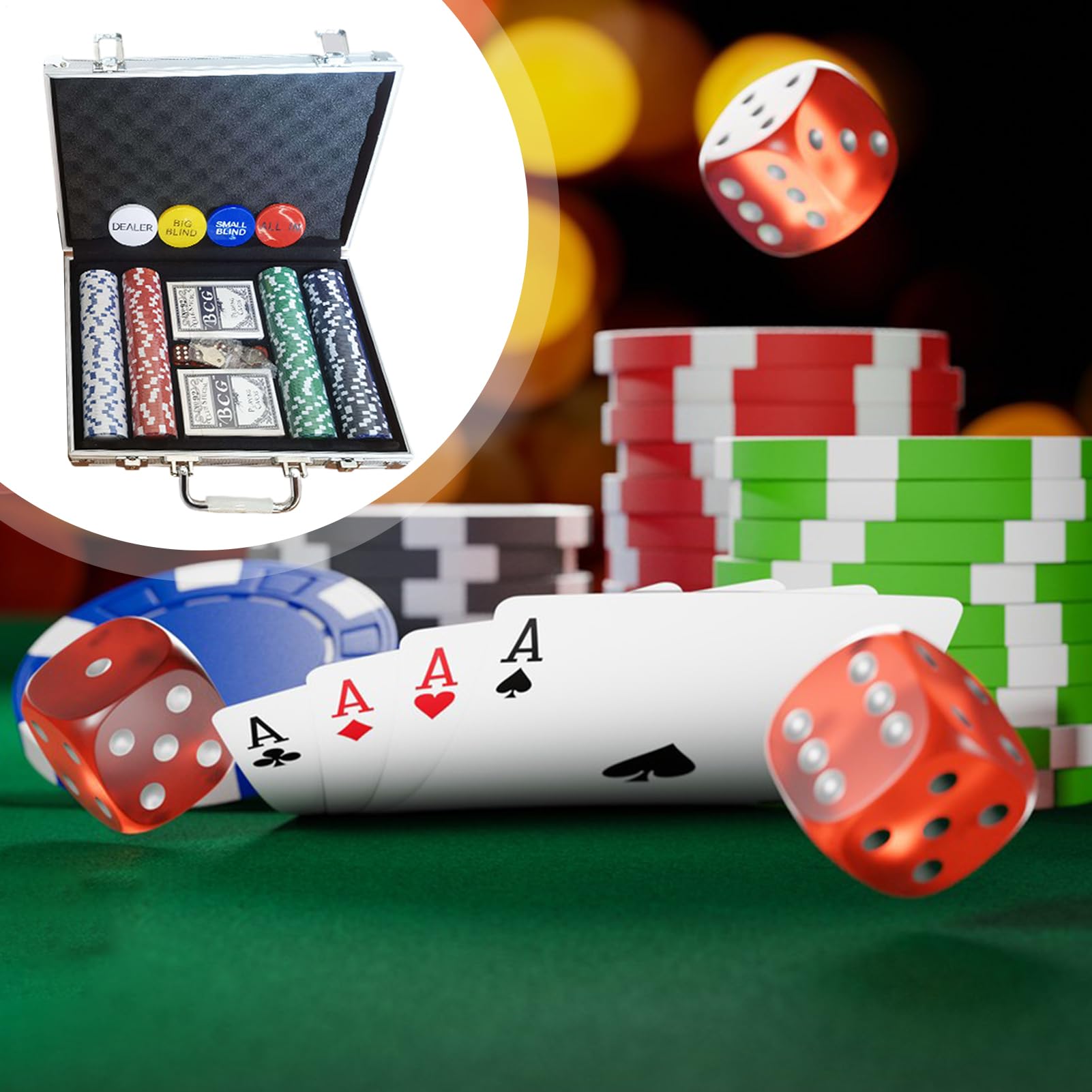 Genérico De Fichas De Poker Texas Hold'em – De Alta Gama, Mesa De Moderno