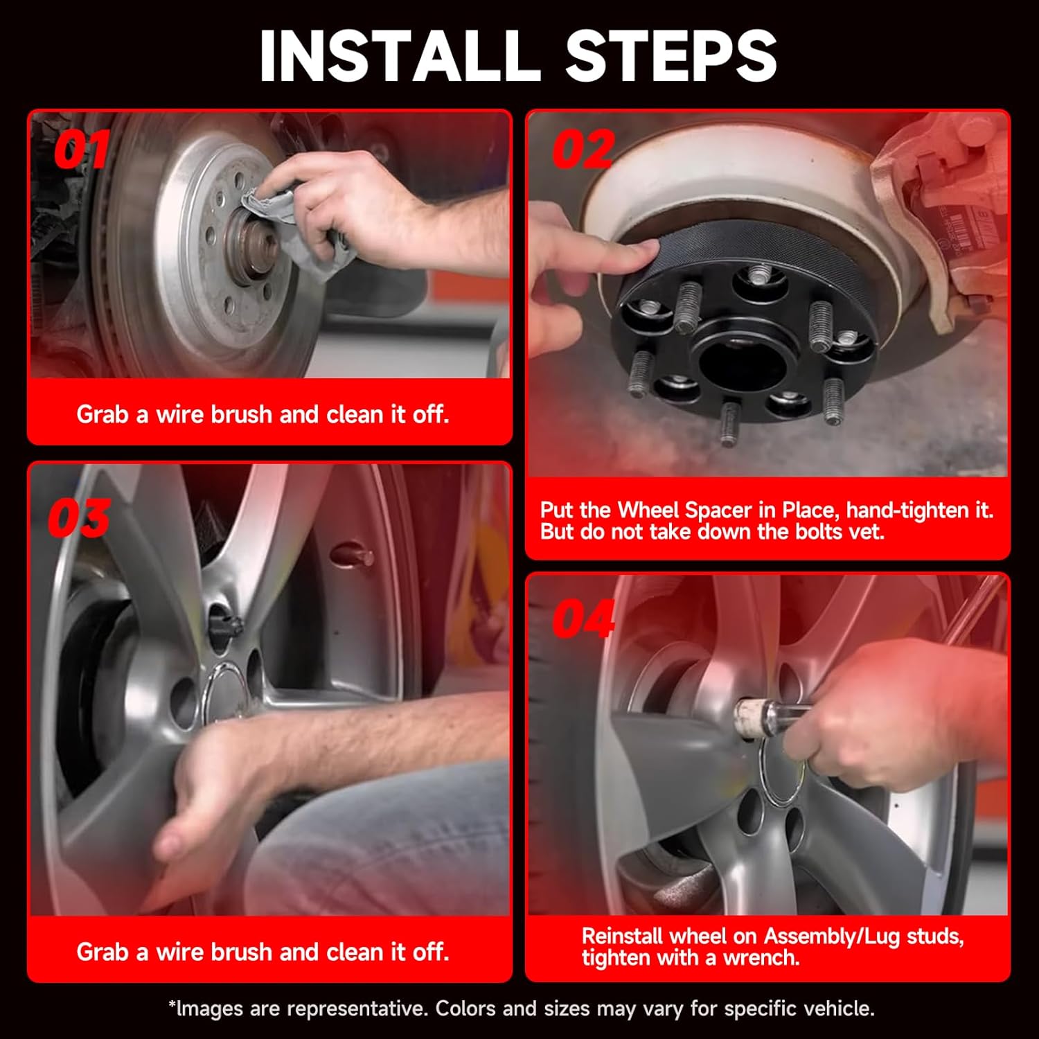 VibeUp 1" 5x115 M14x1.5 71.5 Wheel Adapters, 5 Lugs Wheel Spacers Fits for Chrysler 300 2005-2023, for Dodge Challenger 2008-2023, for Dodge Charger 2006-2023, for Dodge Magnum 2005-2008