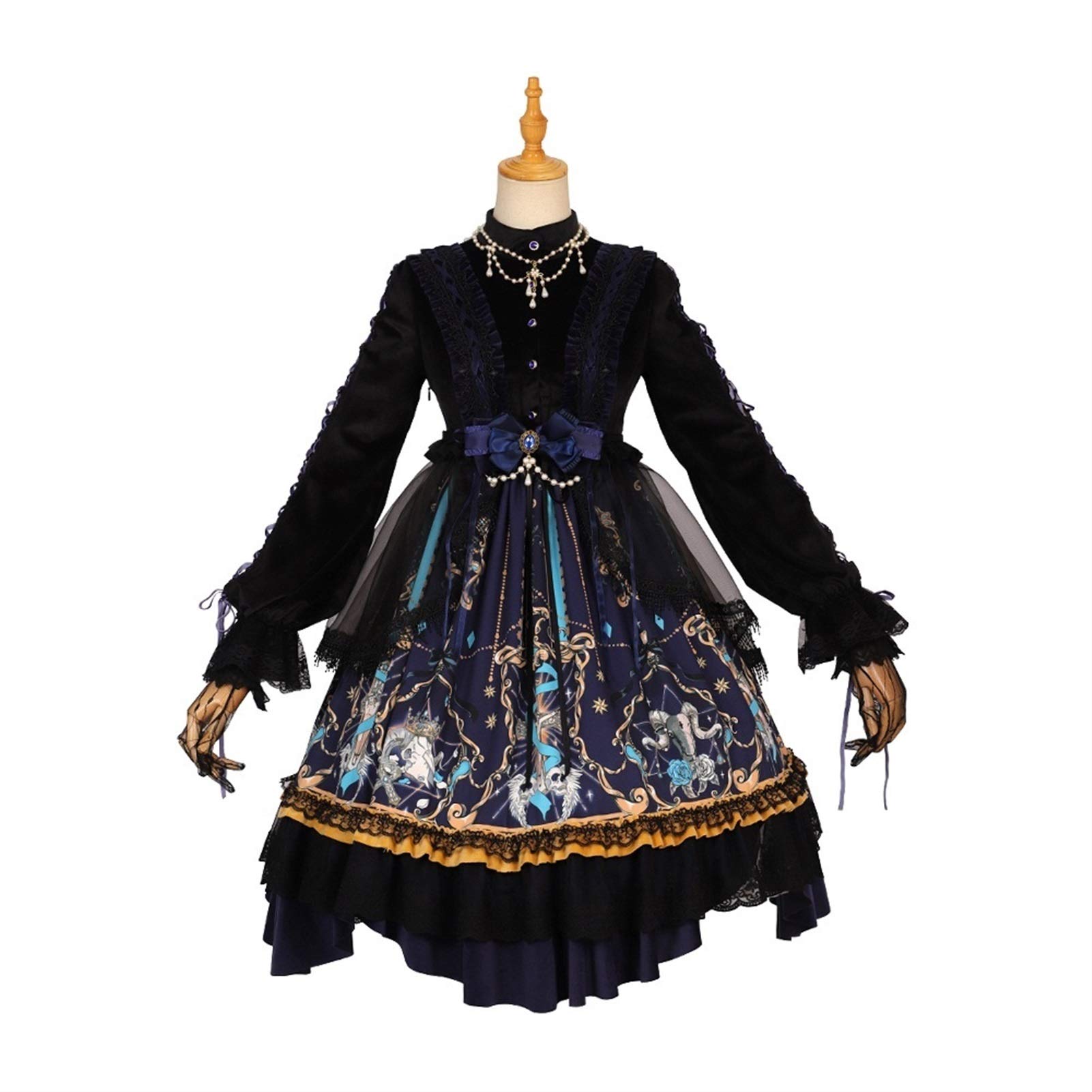 Gothic Lolita Dress Blue Black Lolita Dress Women Lolita Vintage