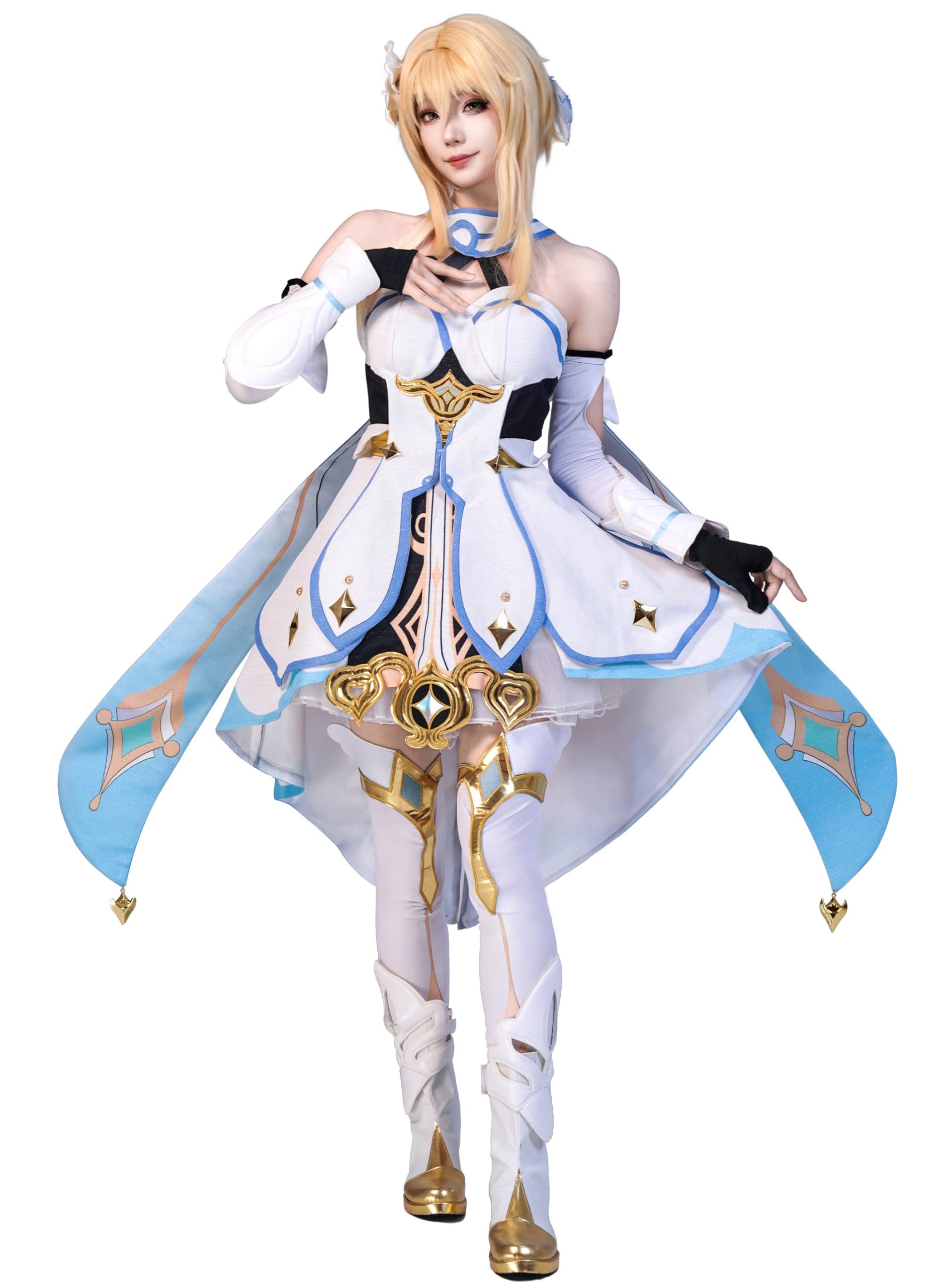 Osias Costume de cosplay Genshin Impact Navia édition améliorée (S