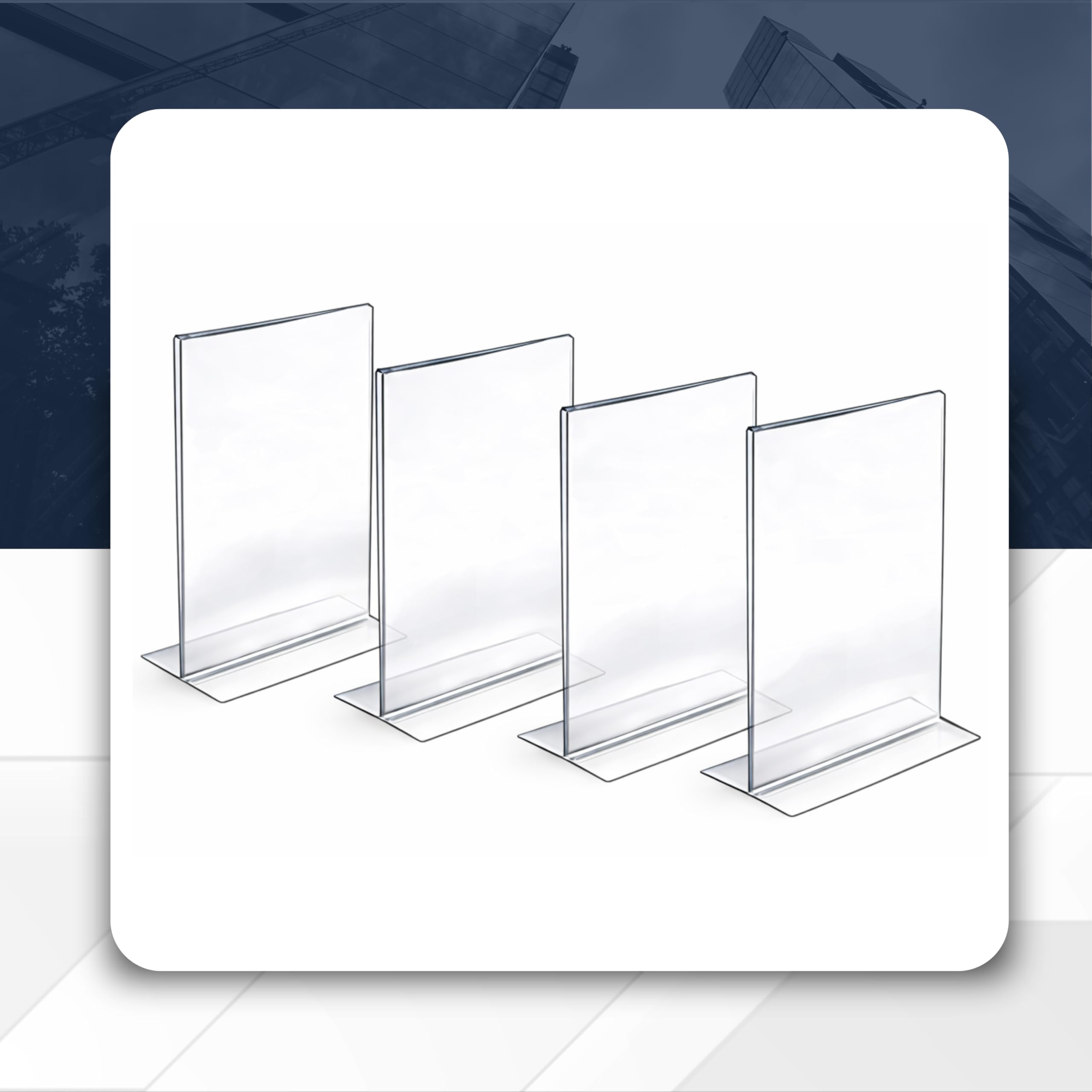 ASelected 6PCS Acrylic Sign Holder A4 Plexiglass Display Stand