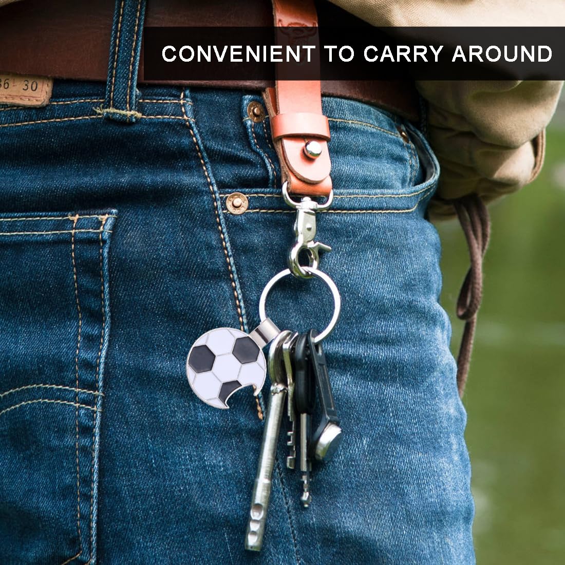 10 Apribottiglie Portachiavi A Forma Di Calcio - Acciaio, Design Creativo Per Chiavi - Foto 6