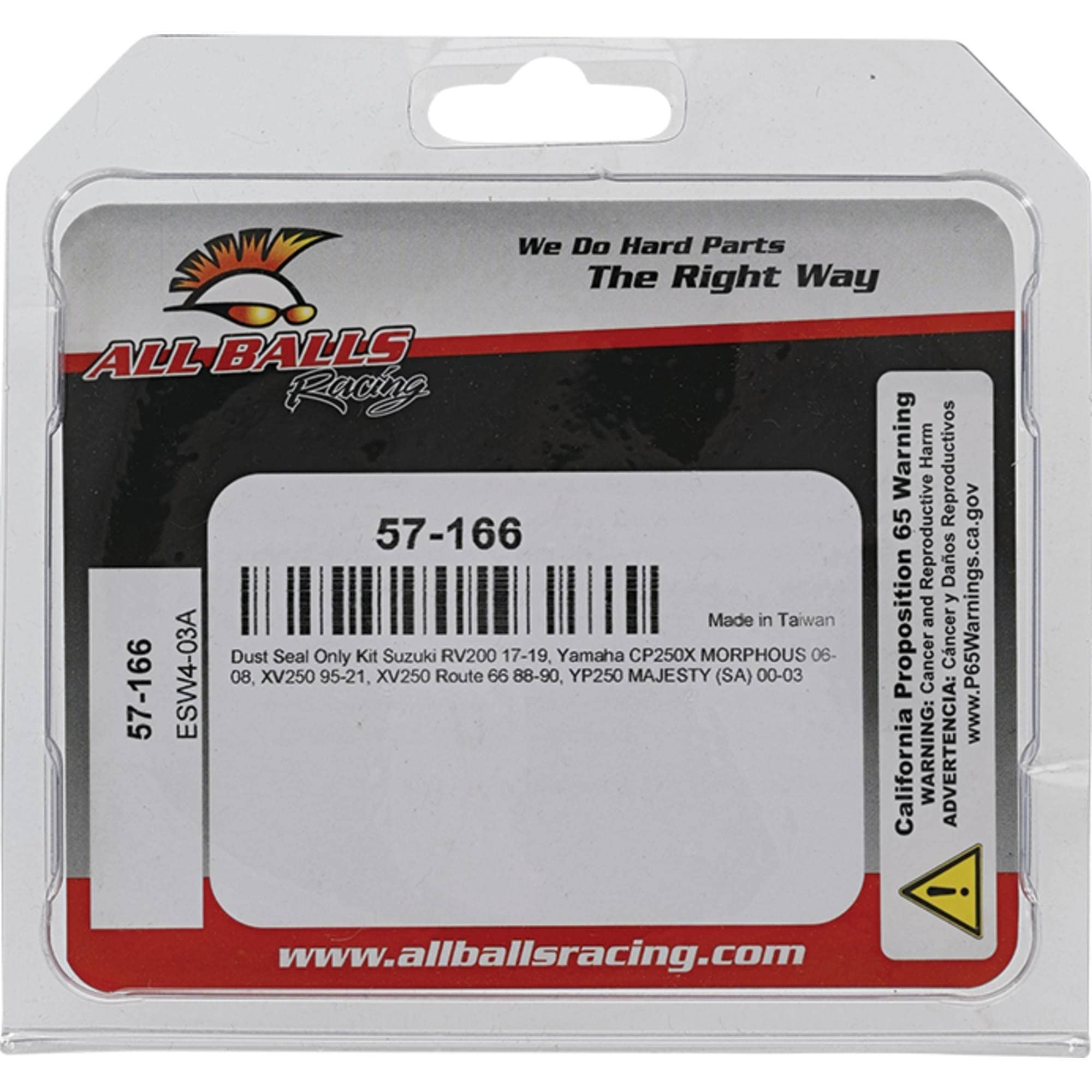 Amazon.com: All Balls Racing 57-166 Fork Dust Seal Kit : Automotive