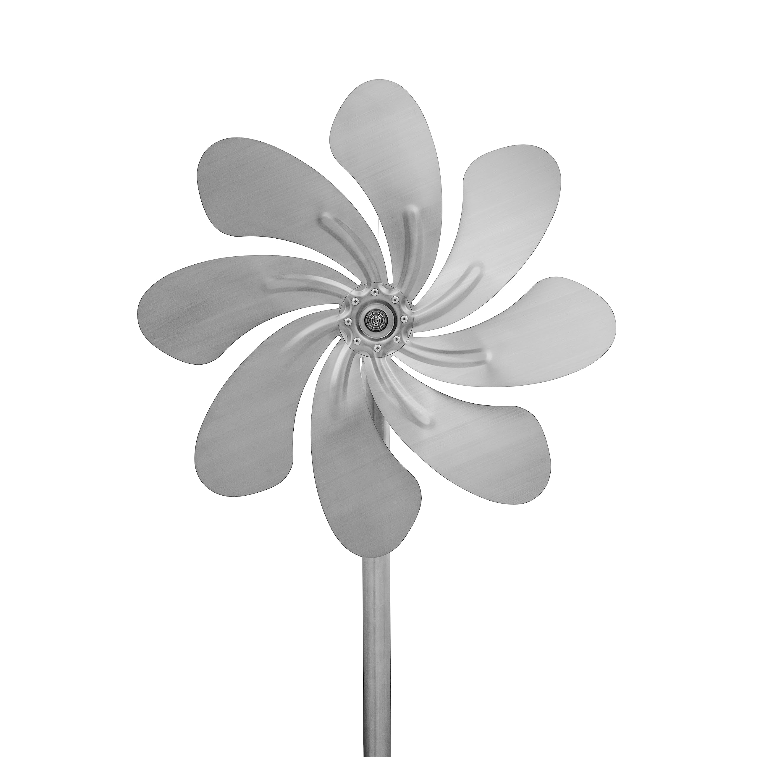 Skarat A1007 - steel4you XXL Windrad Windmühle Speedy40 Plus aus Edelstahl (40cm Rotor-Durchmesser), kugelgelagert, mit Windfahne (360° Grad drehbar) - Made in Germany (75cm)