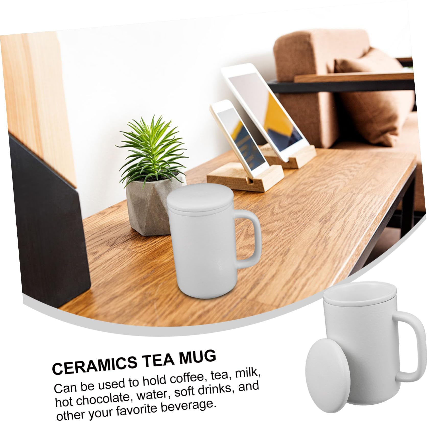 TOYANDONA Taza de con Filtro y Tapa para Infusión de Té Diseño Delicado para Oficina y Hogar Práctica y Elegante