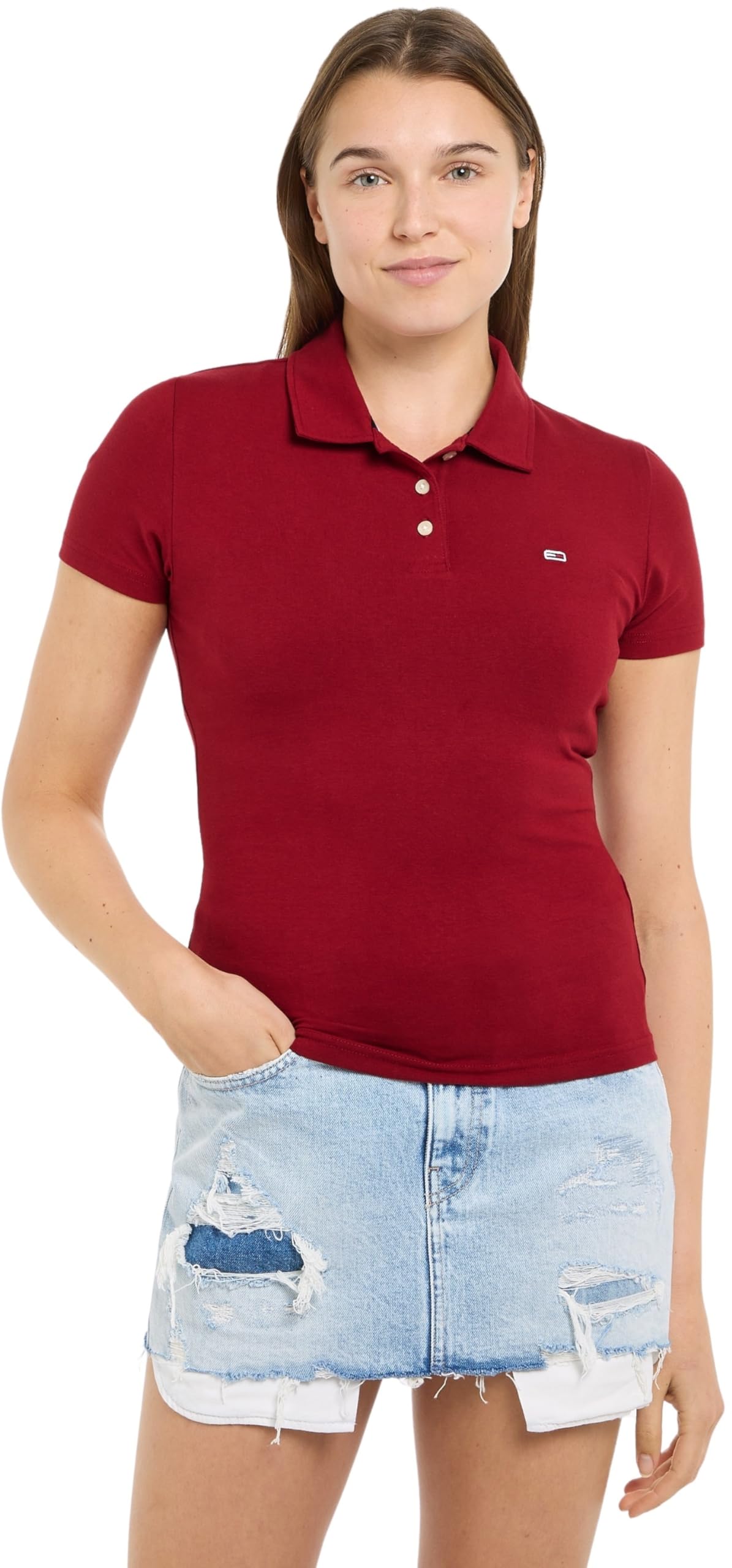 Manga Corta Essential Slim Fit · DW0DW17220XKG