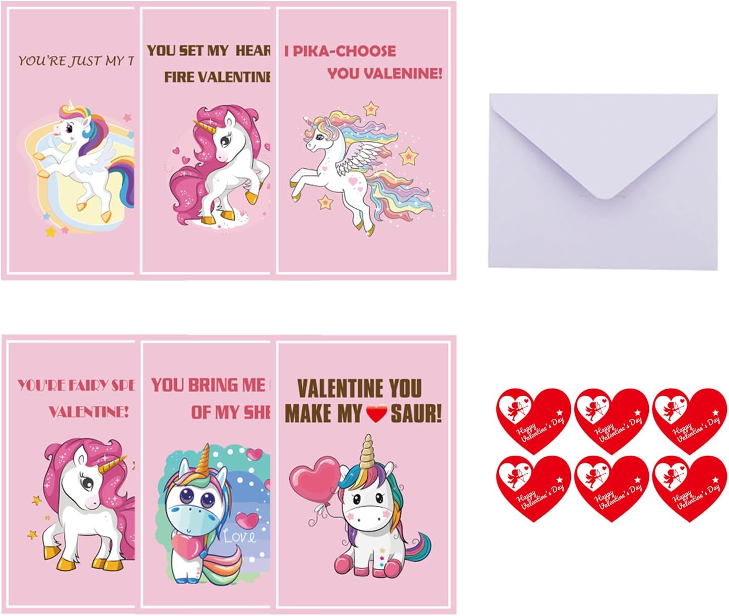 Amazon.com : Valentines Day Gifts for Kids, Unicorn Valentines Cards ...