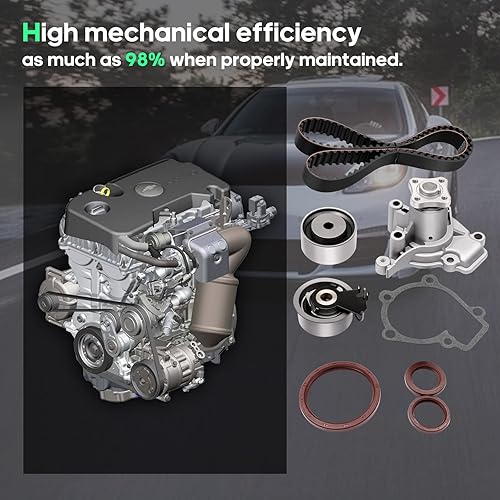 Miniatura 2 de SCITOO TCKWP284A TS26284A WP9137 Kit de correa de distribución del motor para 06-12 para Hyundai Elantra 07-08 para Hyundai Tiburon 06-09 para