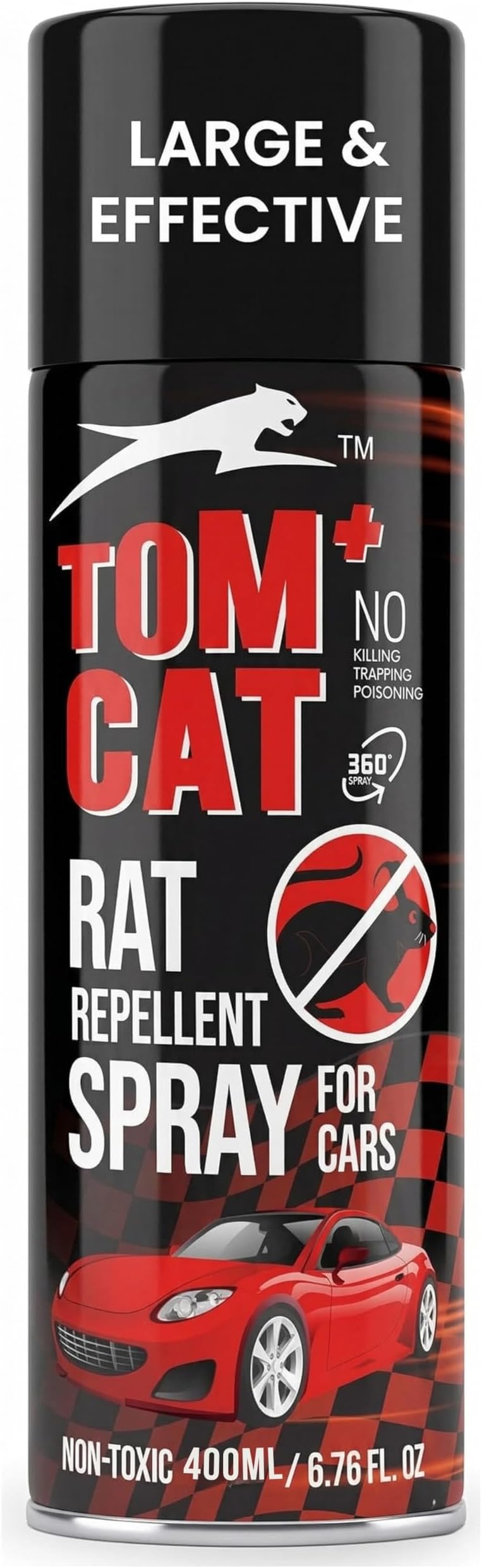 Tom CAT No Entry Rat Repellent Spray for Cars Highly Effective with and Lasts 1 Year Leak Free Easy to Spray Nozzle 1st time in India (399ML Rat Repellent) - FORMULATION 5X