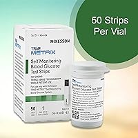 Vista 6 de McKesson TRUE METRIX Tiras de prueba de glucosa en sangre autocontrolables, 50 tiras, 3 paquetes, 150 en total