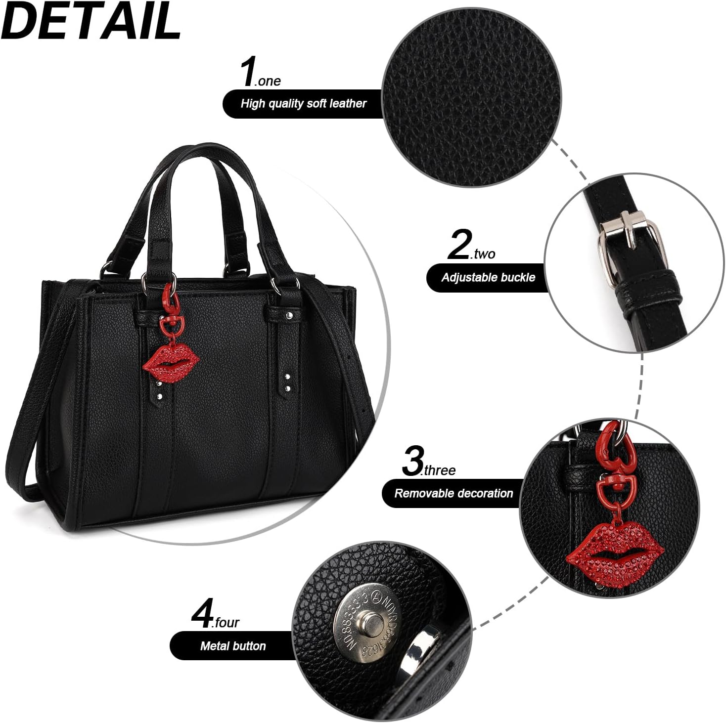 Small Women Satchel Handbag Crossbody Bags For Women Double Handle PU Leather - Image 5