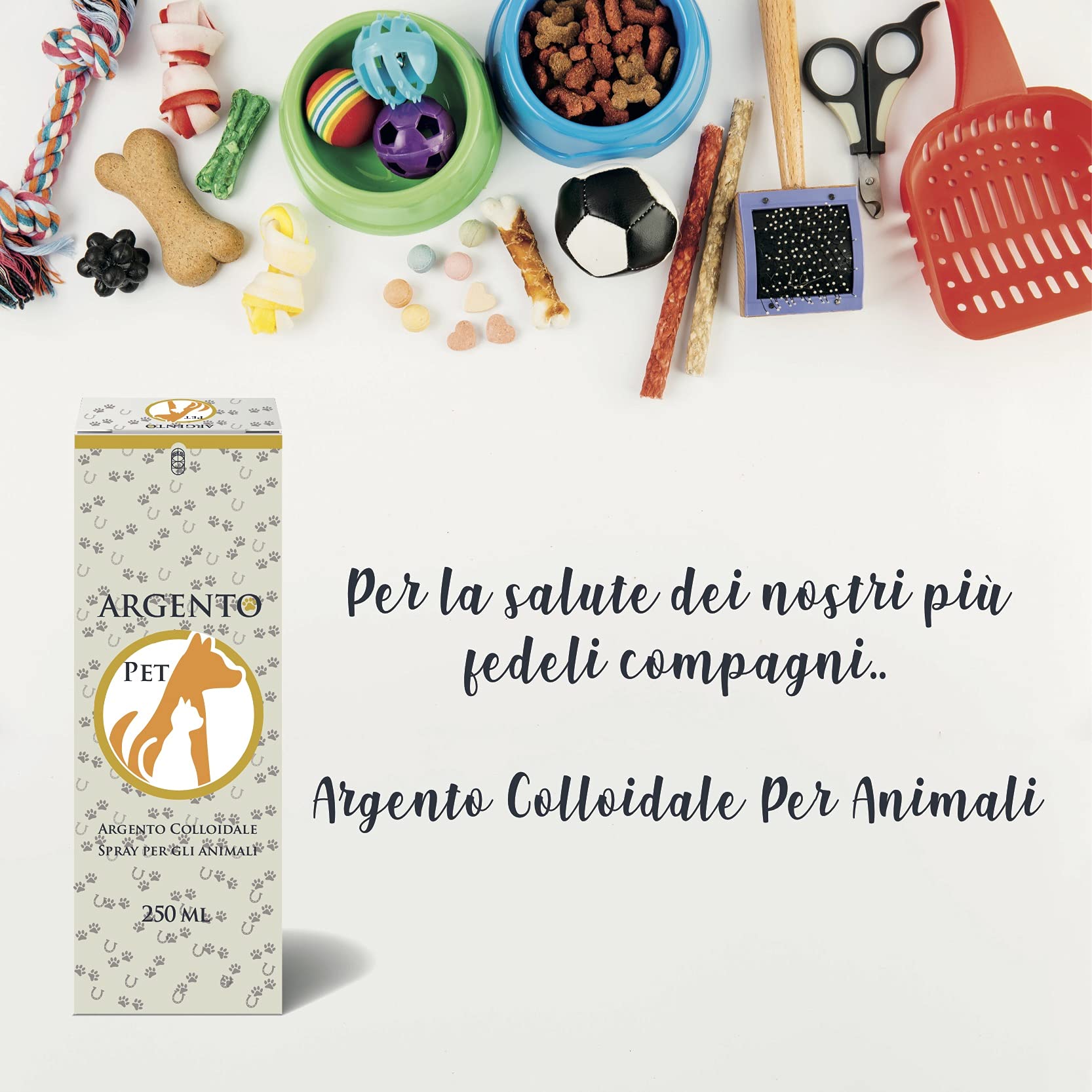 SEB - ARGENTO PET SPRAY - PER ANIMALI. Argento colloidale ionico 40ppm con trigger spray per un'applicazione facile e pratica