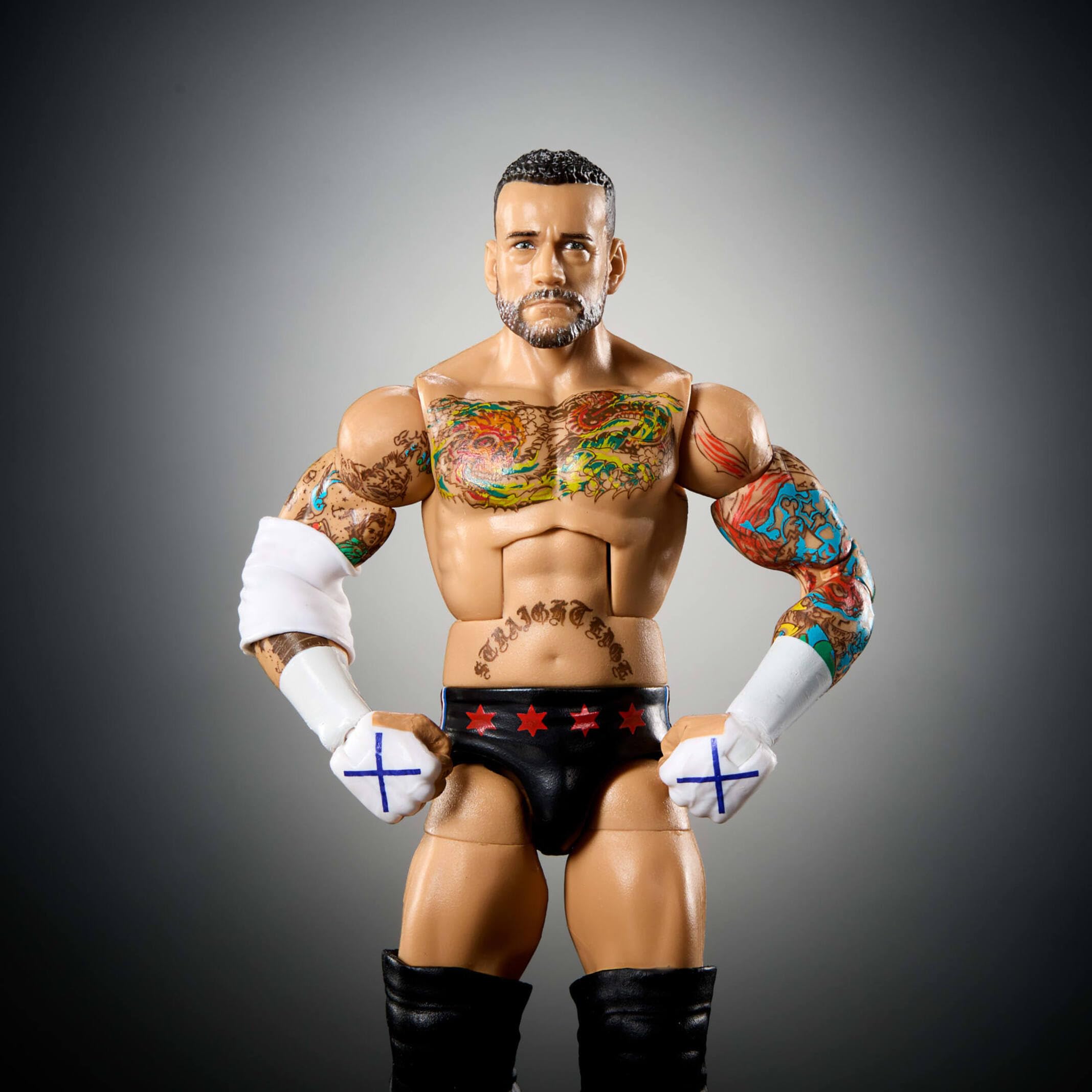 Mattel WWE Elite Series115 CM Punk Figura de acción y accesorios, figura de acción coleccionable de 15,24cm con 25puntos de articulación y manos intercambiables, JCH99