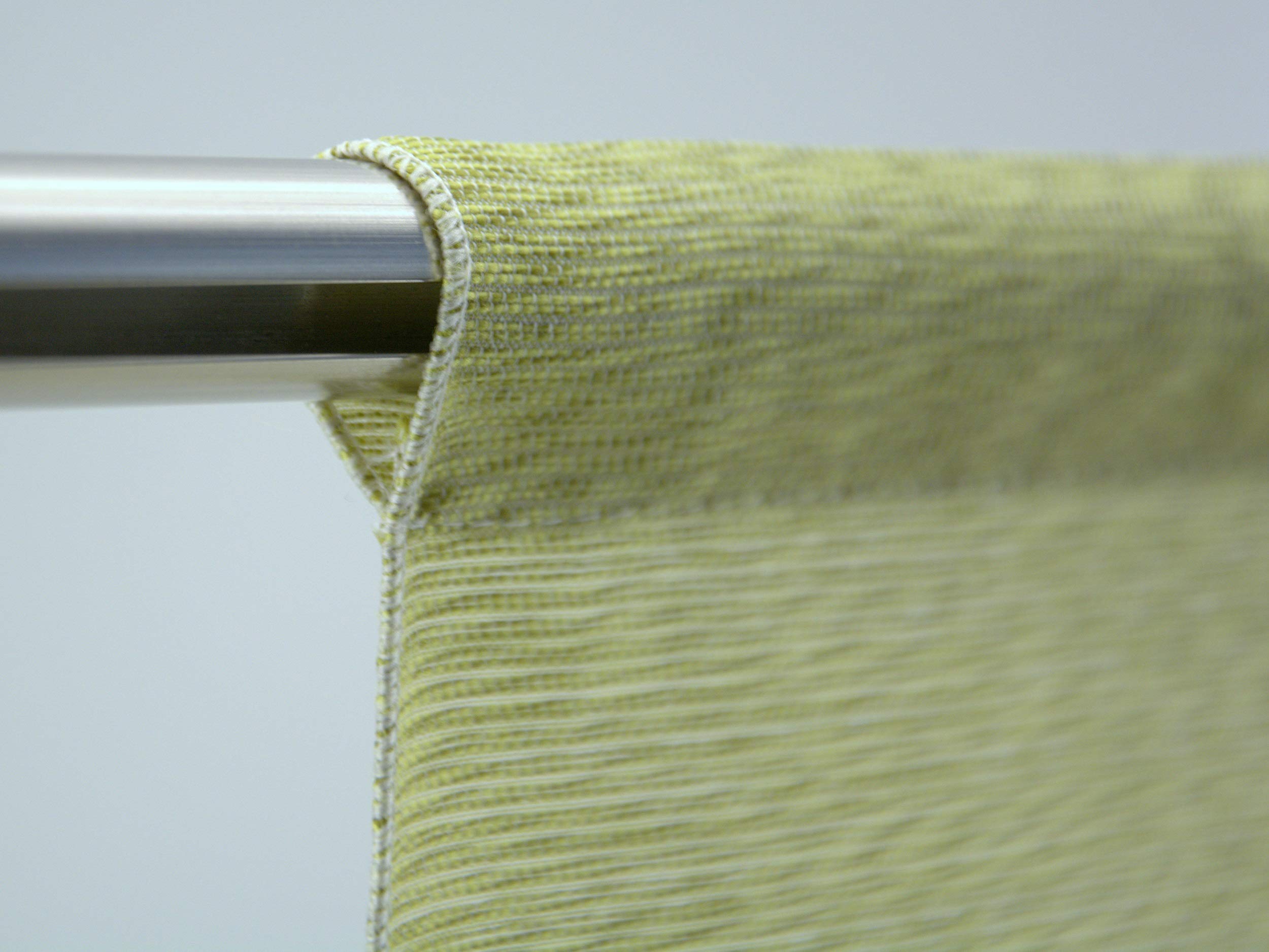 Design Mini Flächenvorhang Set Grün – 3-teilige Scheibengardine, 90 Cm Breit, Höhen 80/60/80 Cm