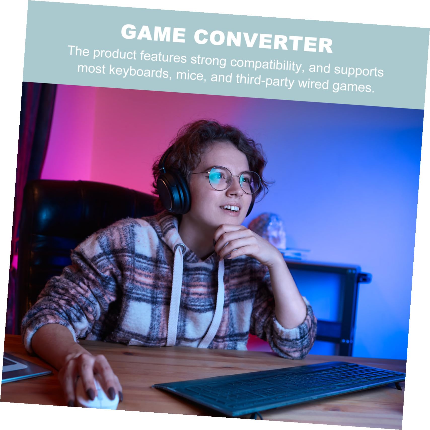 SHINEOFI Convertitore Tastiera Mouse per Console di Gioco, Nero Abs | Mappatura Tasti, Supporto Giochi di Terze Parti, Compatibile con Console
