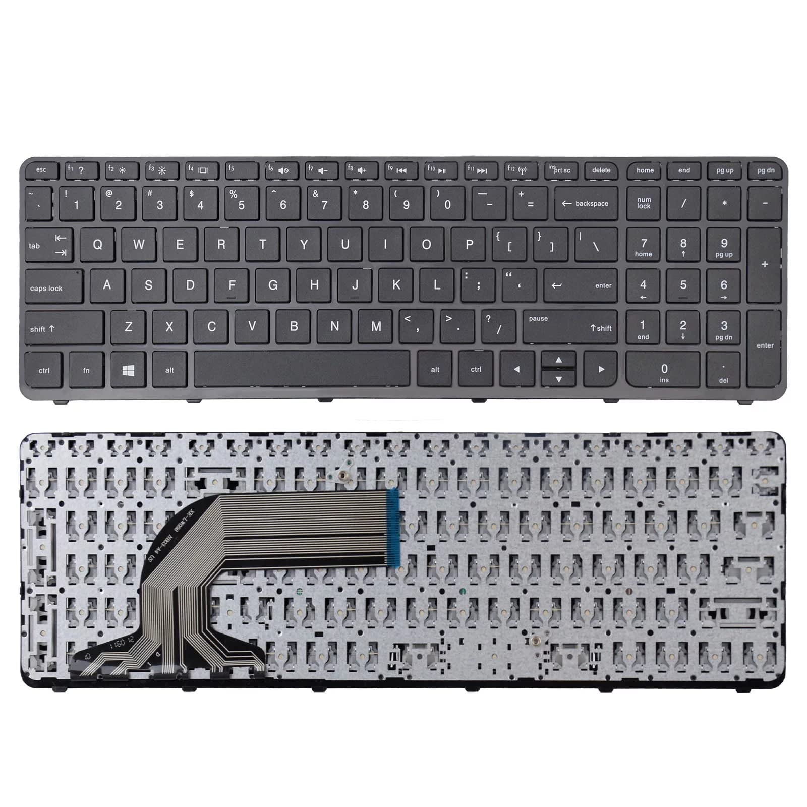 Sanj8 Replacement Keyboard for HP NSK -CN6SC Laptop 15.6 inch Laptop Numeric Keyboard
