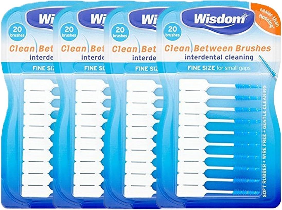 Wisdom Clean Between Interdental Brushes Fine Size 20's (Pack 4