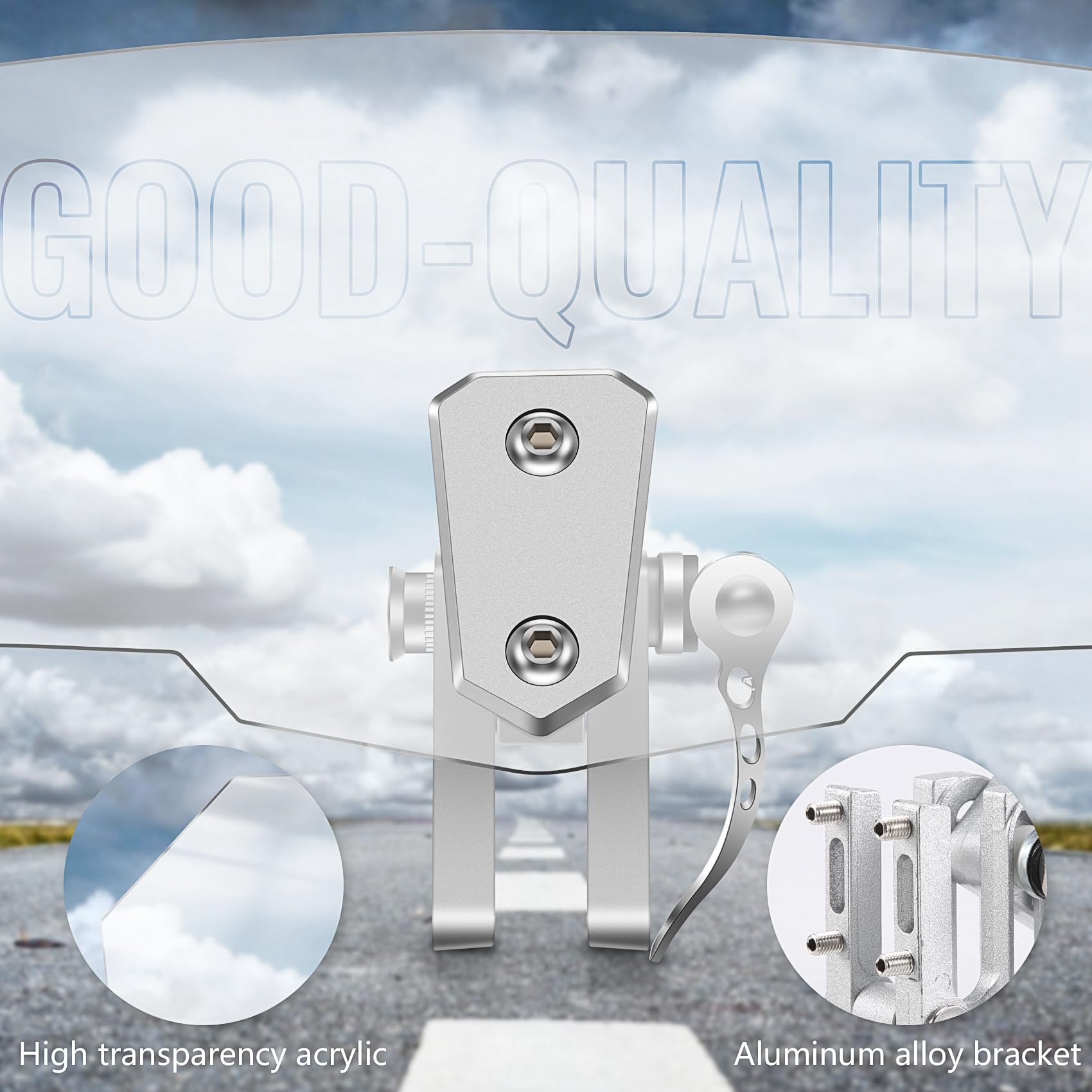 Parabrezza Moto NIZEAMI - Spoiler Estensione Trasparente Con Clip Regolabile - Foto 10