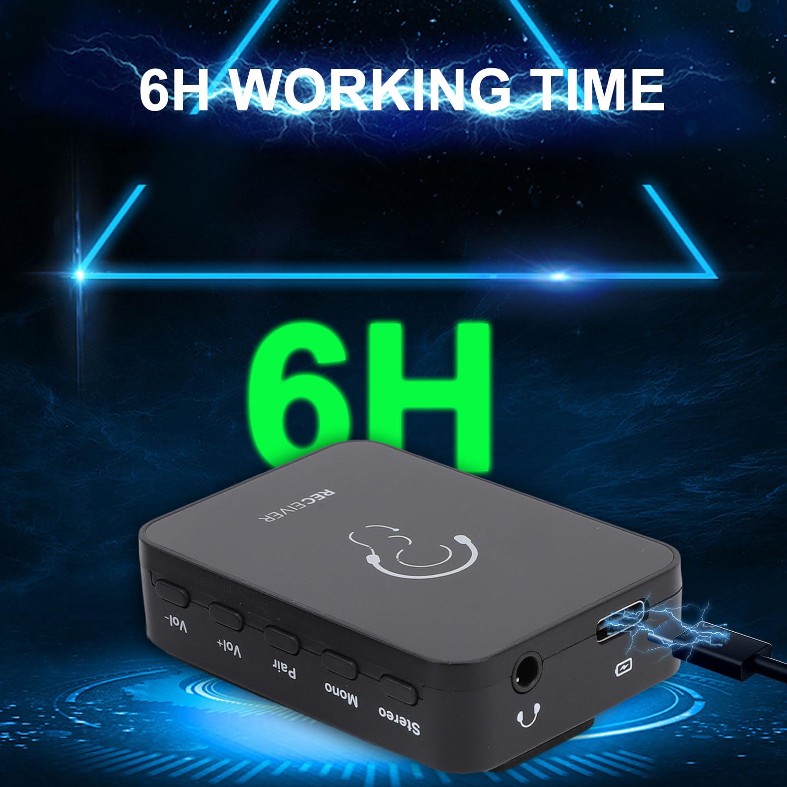 Kavolet Système de Transmission IEM Professionnel sans Fil 2,4 GHz pour Performances en Direct Studio Mono/stéréo Conception Compacte ABSS