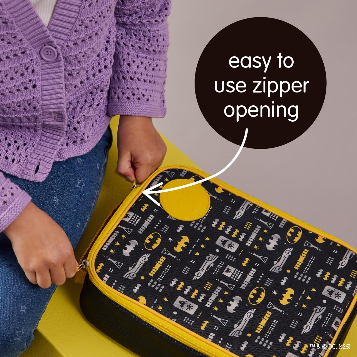 Bbox - Borsa termica per il pranzo, flessibile, motivo: Batman
