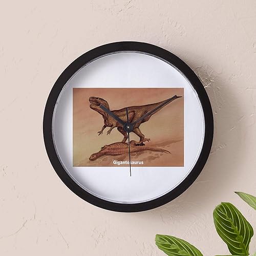 Miniatura 5 de CafePress Giganotosaurus Dinosaur Unique Decorative 10" Wall Clock