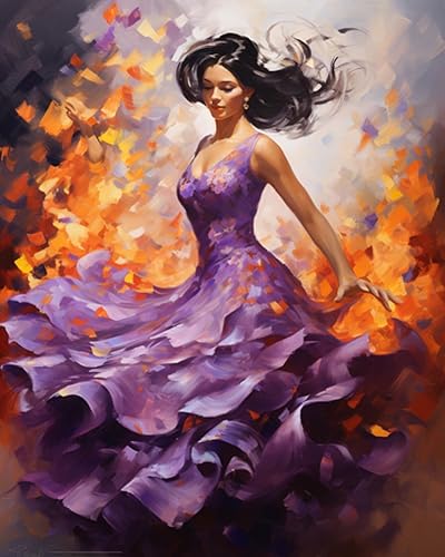 Kit de pintura por números, lienzo de 16 x 20 pulgadas, pintura al óleo para niños, estudiantes, adultos principiantes con pinceles, pigmento