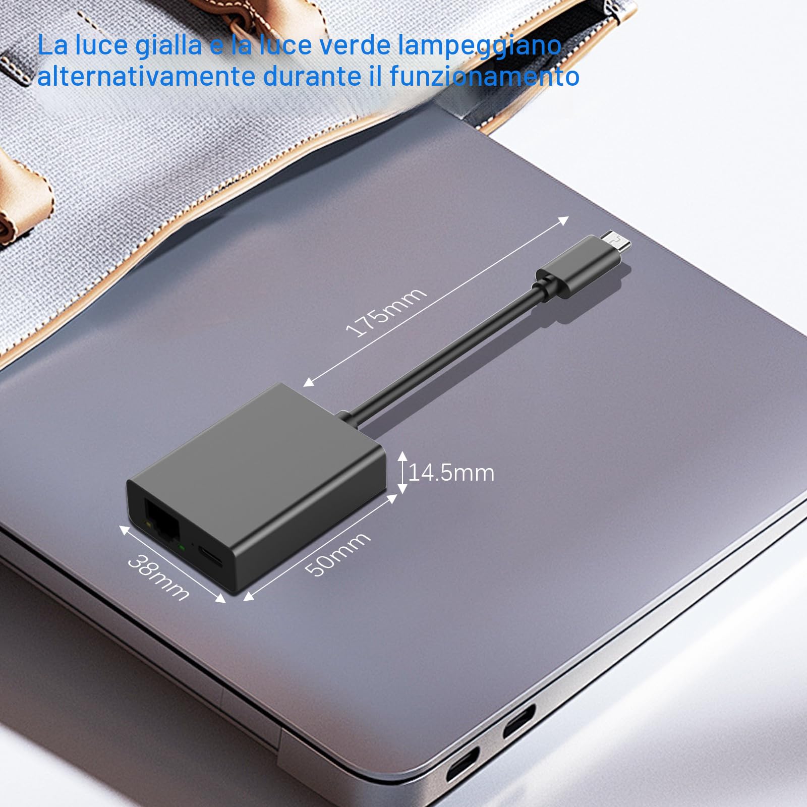 Adattatore LAN Micro USB RJ45 Ethernet per Fire TV Stick 4K 4K Max Streaming