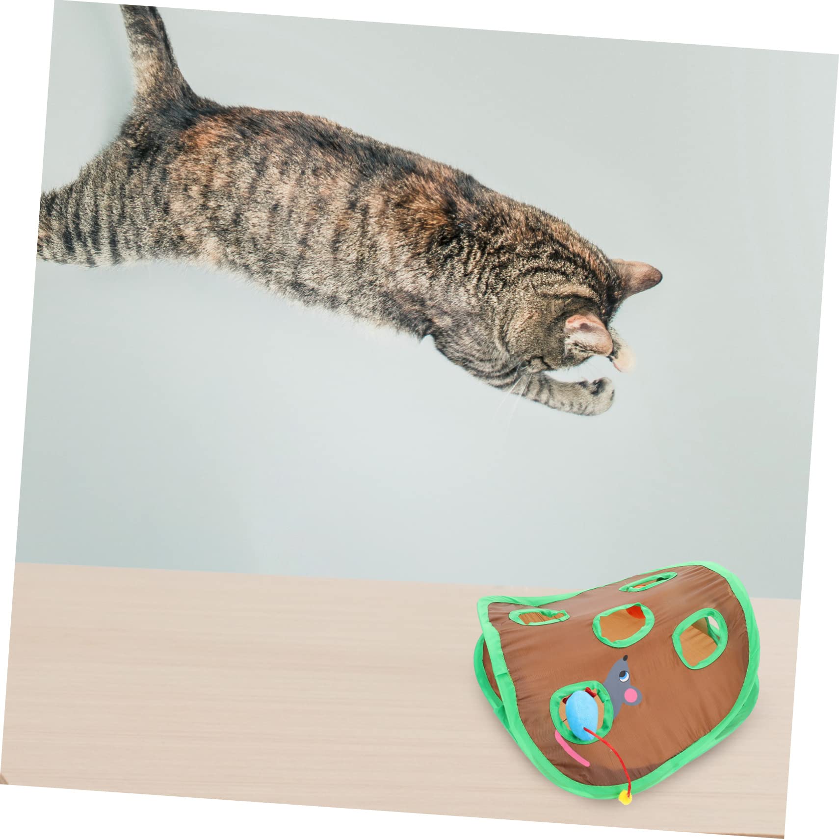 Didiseaon 4 Ensembles De Jouets De Marche pour Chat Trous Jouet pour Chat Tube pour Tunnel pour Chien Porte pour Mur Porte pour Chien Lit De Jeu Jouet À Cache-Cache Cochon en