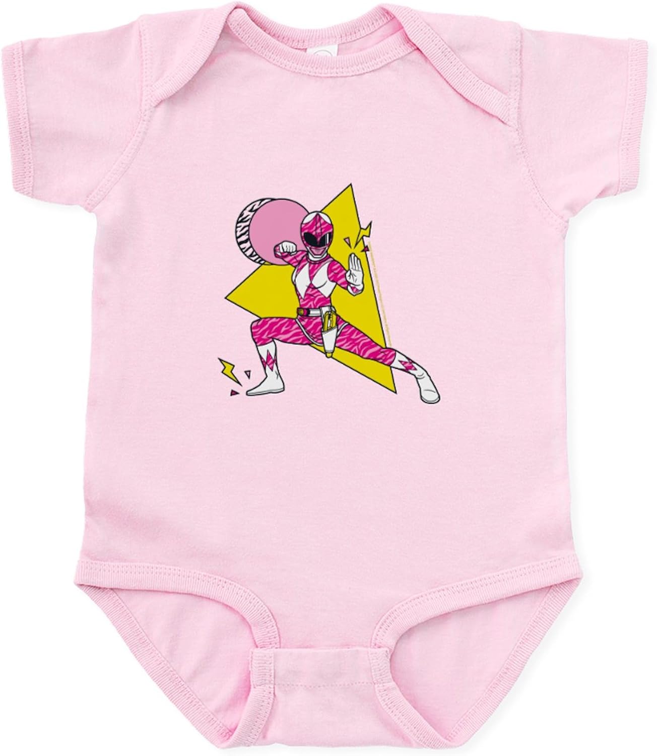 CafePress Power Rangers Pink Ranger Defensive Cute Infant Bodysuit Baby Romper