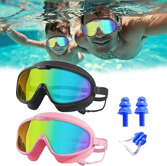 Mynheir Occhialini Da Nuoto Polarizzati: Anti-appannamento, A Prova Di Perdite, Con Tappi Orecchie, Protezione UV, Uomo Donna