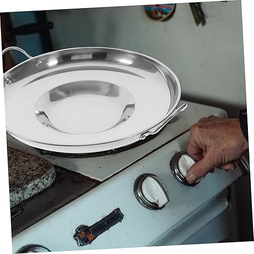 Miniatura 8 de GOOHOCHY Sartén de acero inoxidable antiadherente sartén de hierro fundido para pizza Comal Para Tacos antiadherente Grill Sartén Comal Convexo