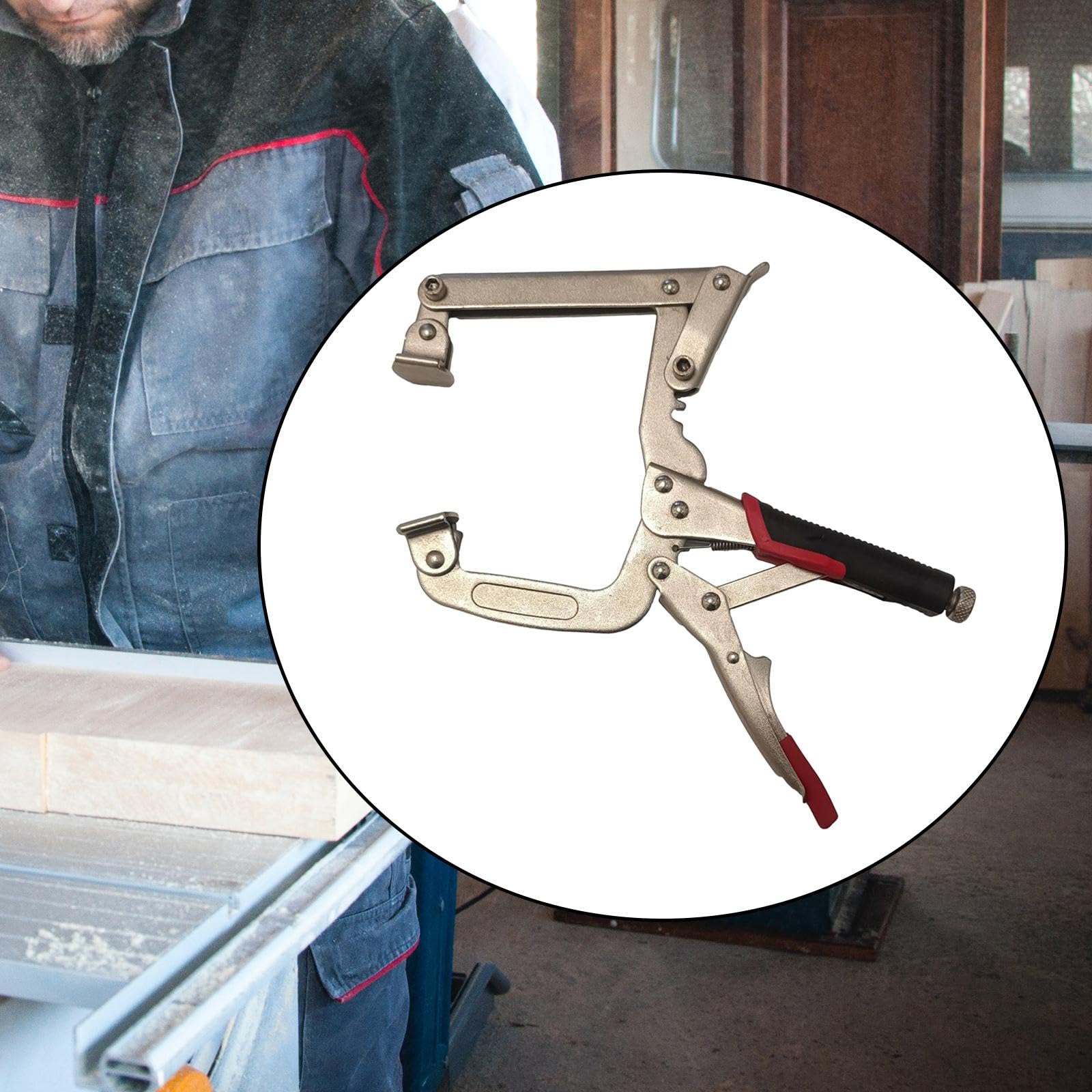 Pinces de Serrage pour Cosses C, Pince En Acier avec Patins Rotatifs, Pinces de Serrage de 25 Cm pour électriciens et Ateliers de Soudure et de Mainte