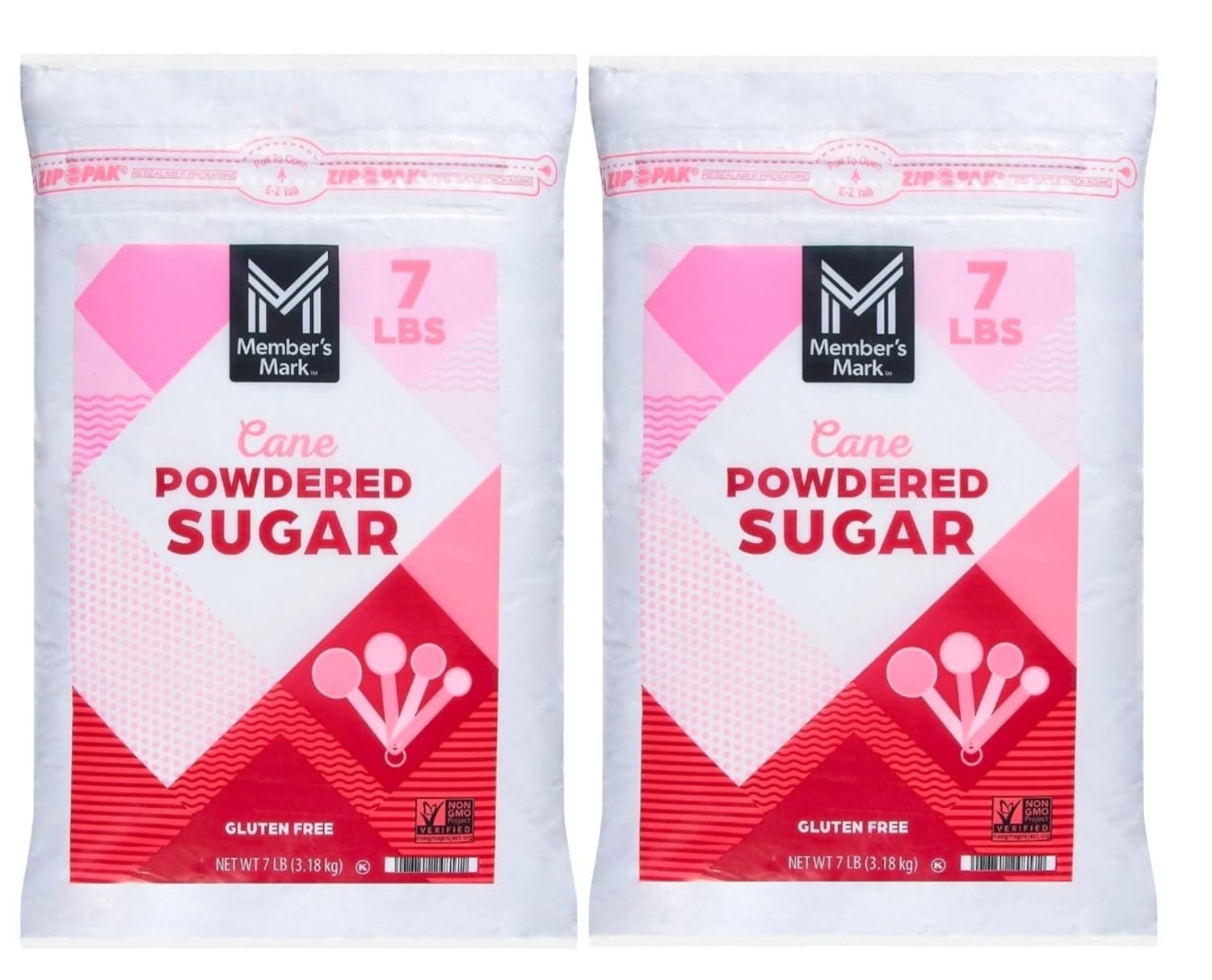 Powdered Cane Sugar 14 lbs Total (Two 7 lb Bags) – Fine Confectioners Sugar for Baking, Frosting & Desserts – Gluten Free, Non-GMO