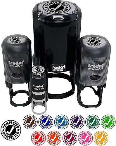 Sello de goma autoentintado para la escuela de profesores, sello de tinta para sellar planificadores de manualidades, 1 pulgada mediano, tinta verde