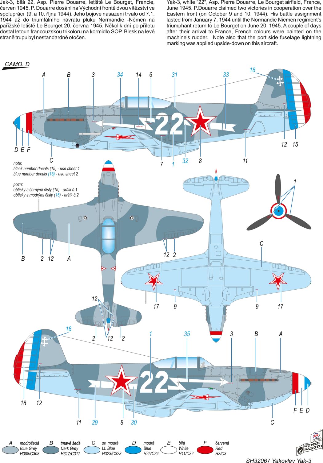 Special Hobby SH32067 – Kit Maquette Yakovlev Yak-3 Normandie Niemen – Avion En Plastique – Modélisme