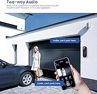 Vista 3 de CutePanda Cámara de video inalámbrica 1080P, detección humana AI, timbre de timbre incluido, WiFi 2.4G, visión nocturna, alertas instantáneas, audio