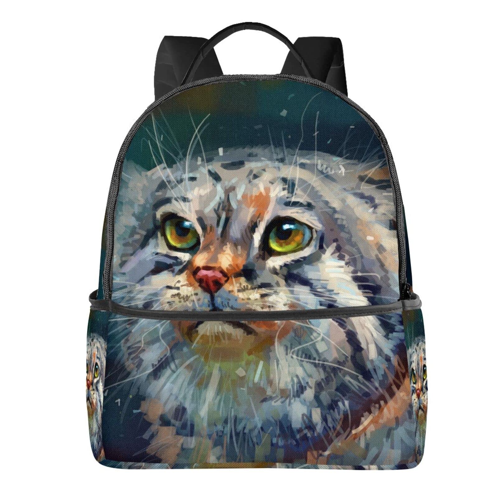 Amazon.co.jp: リュック デイパック リュックサック 猫 絵画