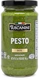 Tuscanini Basil Pesto, 6.7 oz | Italian Dairy-Free Gourmet Sauce with Cashews & Sunflower Oil | Kosher | Nothing Artificial