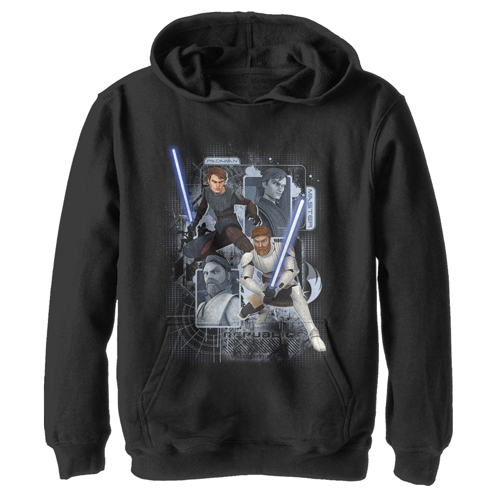 Sweat Star Wars noir à capuche vêtement imprimé Clone Wars taille M