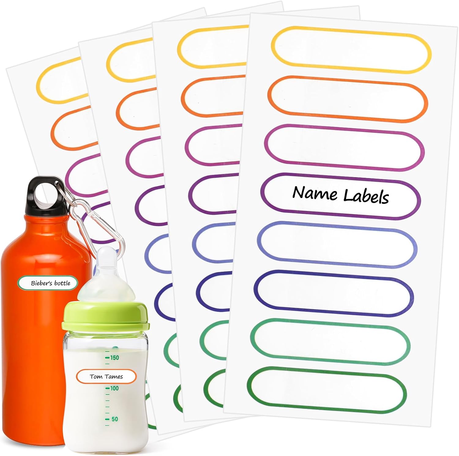 Waterproof Name Labels for Kids Child, Dishwasher Safe Stickers
